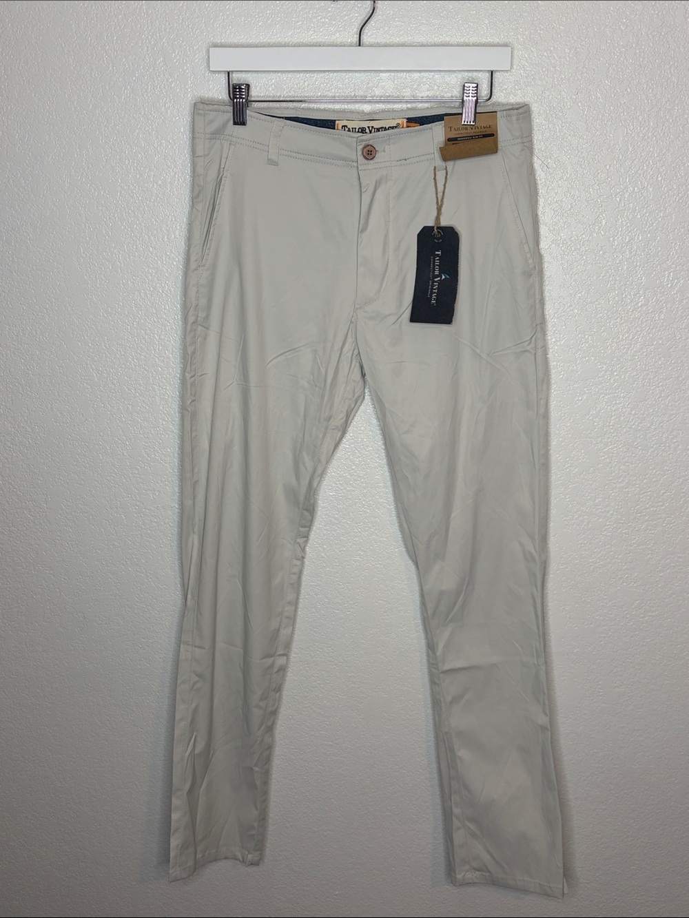 Tailor Vintage Quiet Gray Greenwich Slim Fit Tech Pant Comfort Waist Size 32x32